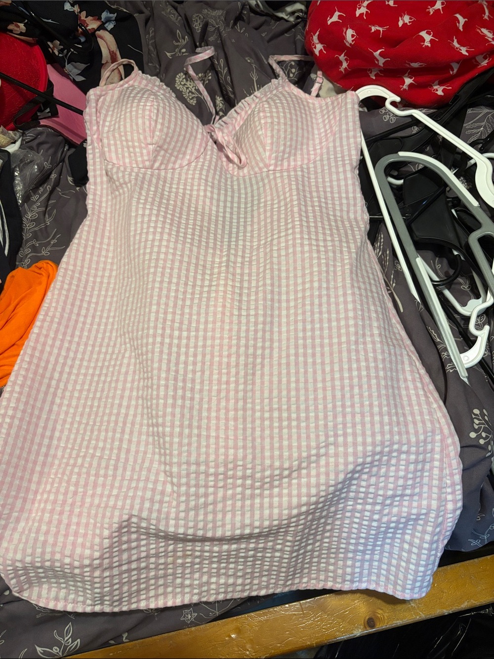 No Boundaries Pink Gingham Chemise